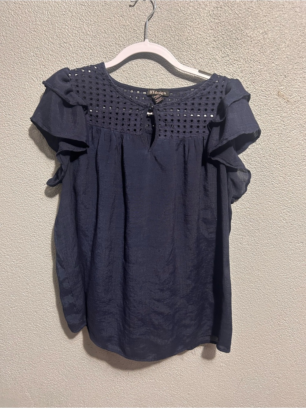 Navy blue short sleeve top size xl